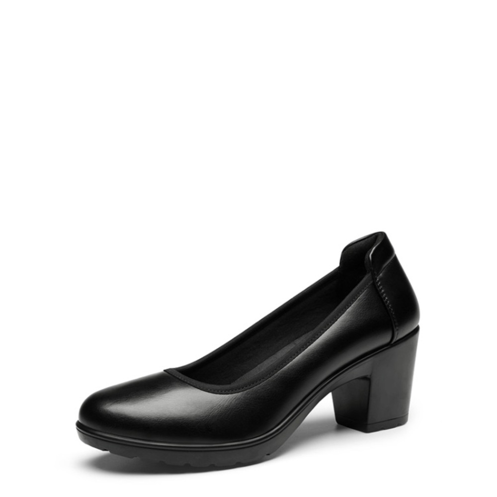 Dream Pairs Edena Black Chunky Low Block Heel Pumps Size 9.5 Comfortable